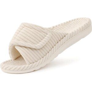 Chic Beige House Slippers for Women - Arch Support & Moisture-Wicking Comfort